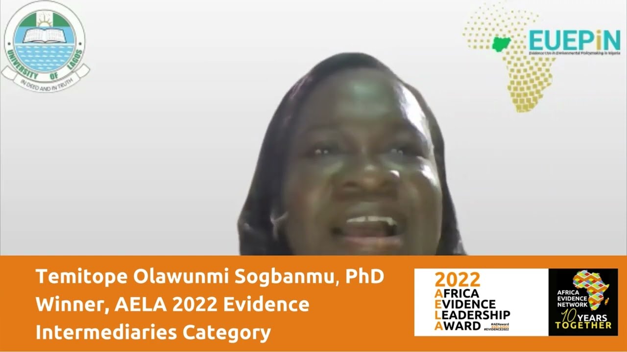 Celebrating #AENis10 with 2022 AELA winner Temitope Olawunmi Sogbanmu