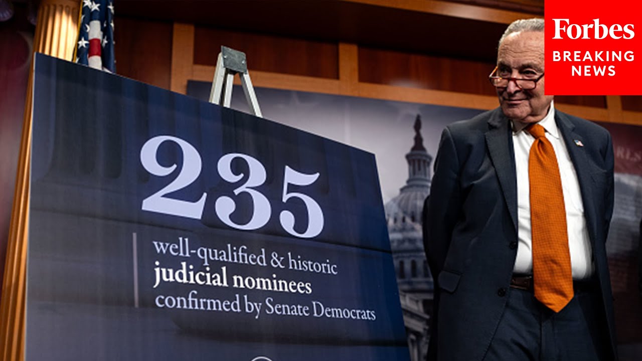 ‘This Is Historic’: Chuck Schumer Celebrates Confirmed 235 Judges During Democrats’ Majority