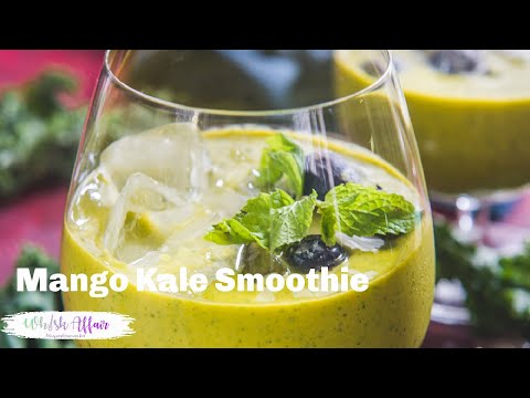 Mango Kale Smoothie Recipe (6 Ingredients 5 Minutes)