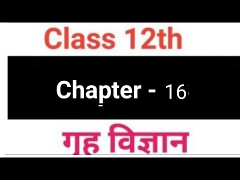 Class 12th Home Science Chapter 16