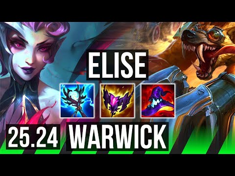 ELISE vs WARWICK (JGL) | Good KDA: 17/1/8 | EUW Grandmaster | 25.24