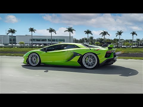 LOUD SUPERCARS BLASTING to Supercar Saturdays Florida - Flames, Revs, Fly-bys, and HARD Launches