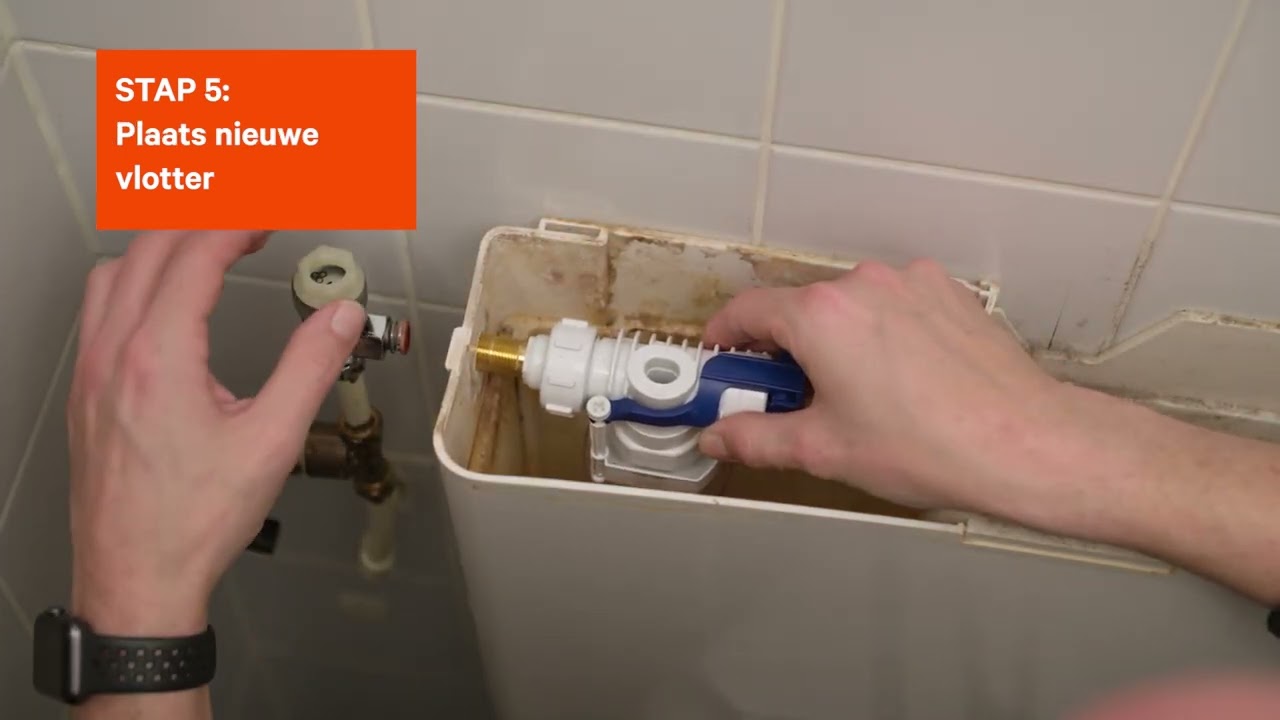 Vervangen van vlotter toilet
