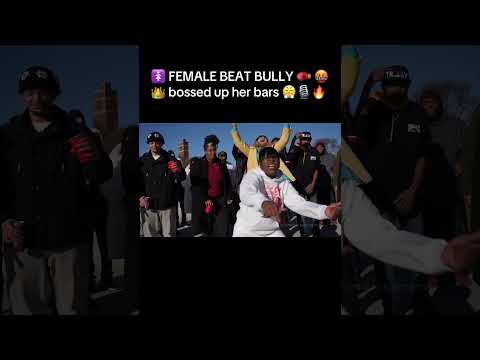 🚺 FEMALE BEAT BULLY 🥊 🤬 👑 bossed up her bars 😤🎙️🔥 #rap #cypher