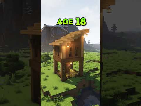 JCubeShorts - Minecraft Building at Different Ages?🤔 #shorts