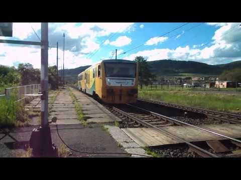 Příjezd a odjezd vlaku Os 7063 a průjezd vlaku Os 17616 - Málkov, 20. 5. 2013