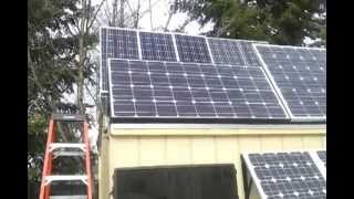 SOLAR SHED BACK FEED SOLAR PANEL GRID TIE INVERTER UPDATE