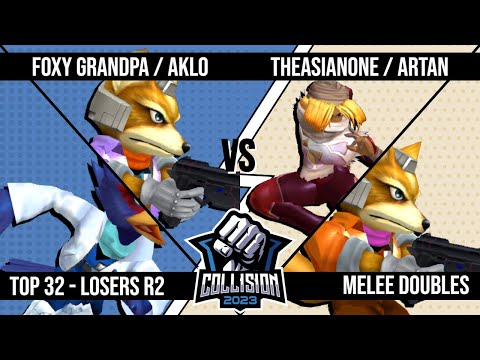 Collision 2023 Melee Doubles - Foxy Grandpa/Aklo(Blue) VS TheAsianOne/Artan(Red) -Top 32- Losers R2