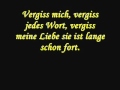 Luttenberger Klug - Vergiss mich (Lyrics) 