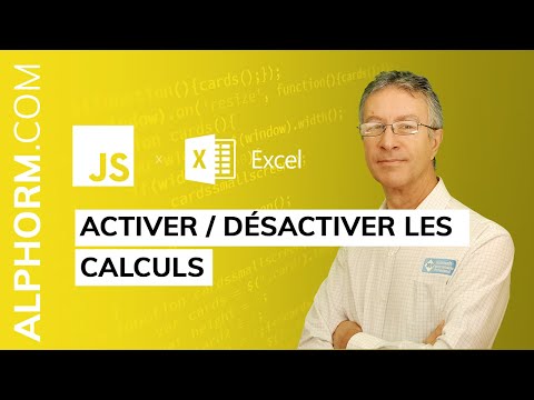 Comment activer et désactiver les calculs sous Javascript et Excel