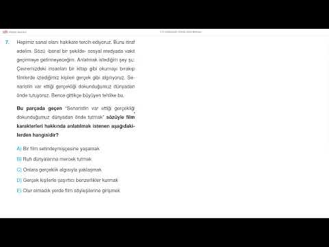 AYT TÜRKÇE BİR SORU BİR CEVAP 69