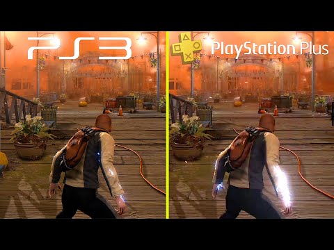 Infamous 2 PS3 Native vs PS Plus Cloud Stream Version Graphics Comparison