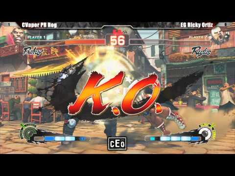 SSF4 AE2012 Top 24 CVapor PR Rog vs EG Ricky Ortiz & EG Justin Wong vs MTLSF Chi-Rithy  - CEO 2012