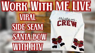 How to Make The Viral Side Seam Bow with HTV | SISER FLOCK & Glitter HTV