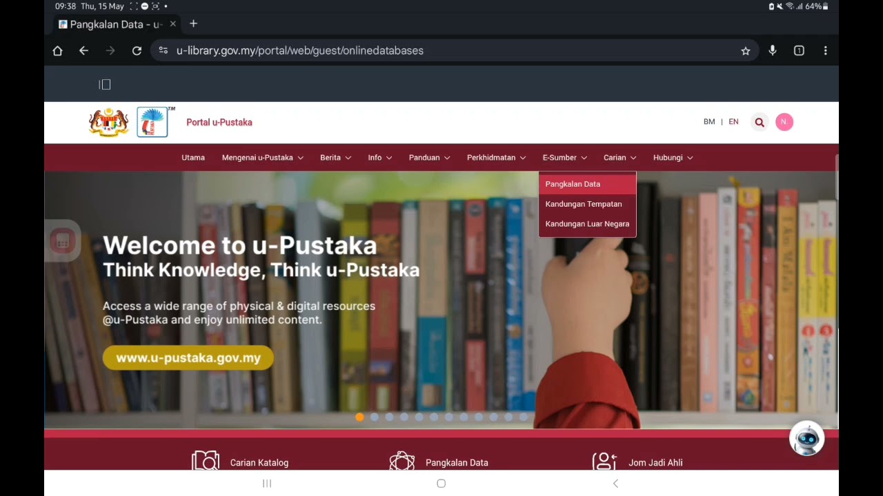 U-PUSTAKA ONLINE DATABASE - MYGURU