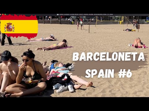 🇪🇸 JOIN THE FUN AT THE BARCELONETA BEACH | Beach Walk 4K | Part#6 🏖