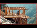 Man Builds Amazing House on Steep Mountain in 8 Months | Start to Finish  by @MrWildNature