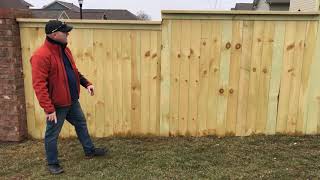 How to step a wood fence.