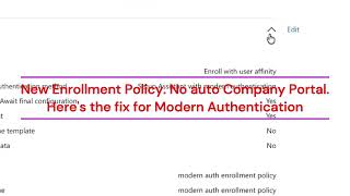 Intune New Apple Automated Device Enrollment Policy: Modern Auth Setup Without Company Portal App