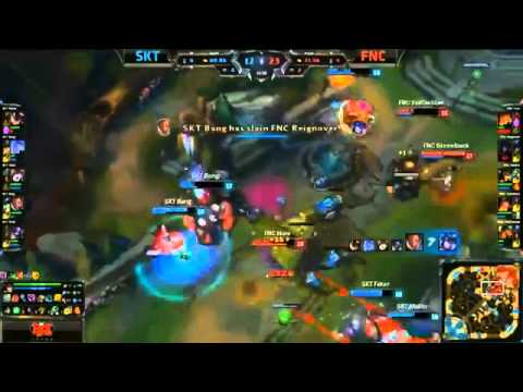 SKT Bang's 배준식 Lucian Game Winning Pentakill vs FNC
