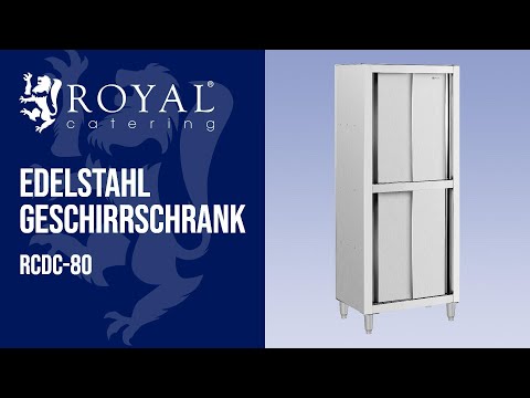 Video - Edelstahl Geschirrschrank - 800 x 500 x 1800 mm - Royal Catering
