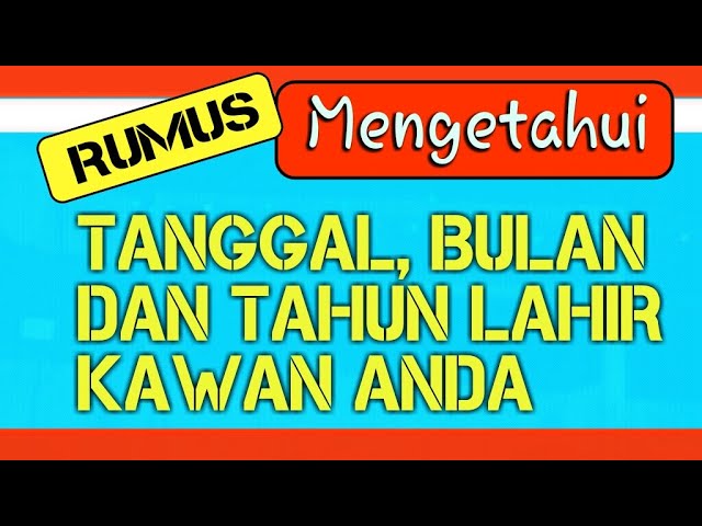 הגיית וידאו של Tanggal בשנת אינדונזי