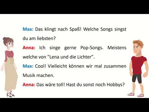 A1-A2 Deutsch lernen mit Dialogen | Ein Gespräch über Musik | No. 12