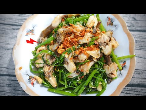 Anh Lee BTR | Cách làm sạch, chế biến món ốc Móng Tay xào rau muống hấp dẫn dễ làm - Razor Clams