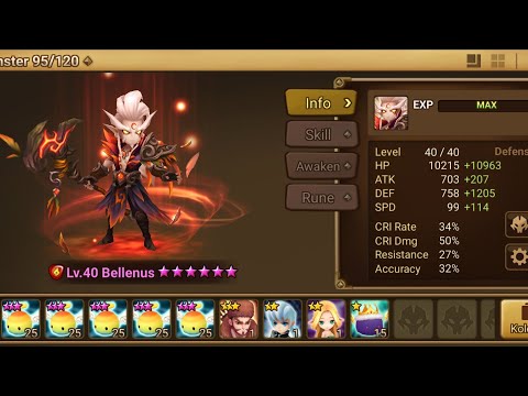summoners war - rta combo with bellenus / druid fire
