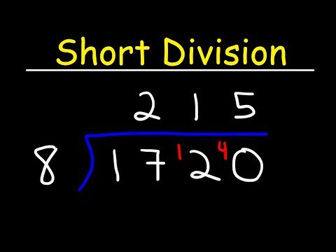 Short Division - A Fast Method!