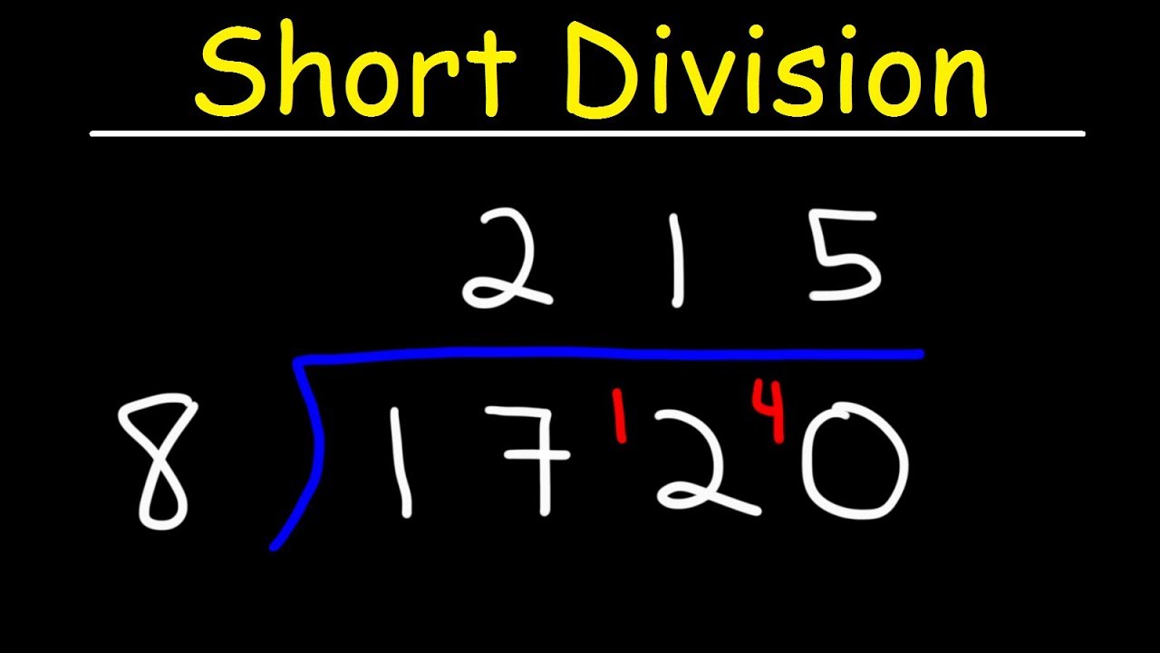 Short Division - A Fast Method!