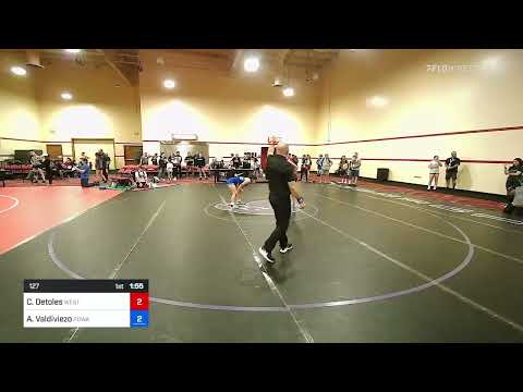 127 Lbs Quarterfinal - Celeste Detoles, Westlake Wrestling Club Vs Alejandra Valdiviezo, Poway Hig