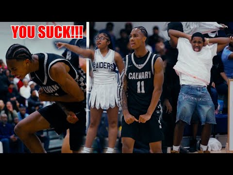 5 Star Tyrone Jamison SHUTS UP SH** TALKING RIVALRY SCHOOL!! Calvary vs Huntington