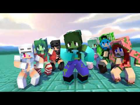 MONSTER SCHOOL :ZOMBIE AND CREEPER GIRLDS DANCE JOANA MEME - MINECRAFT ANIMATION