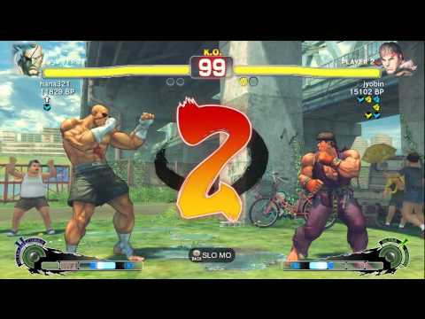Hanamaruki [Sagat] vs jyobin [Ryu] SSF4 Japanese Online Ranked Matches - TRUE-HD