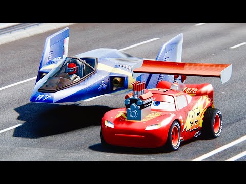 Lightnin McQueen Dragster Edition vs Blue Falcon at Drag Race 24 KM