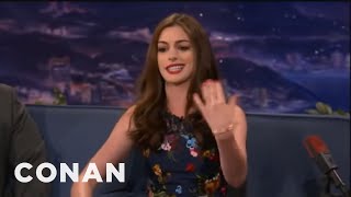 Anne Hathaway&#39;s Lil&#39; Wayne Style Paparazzi Rap | CONAN on TBS