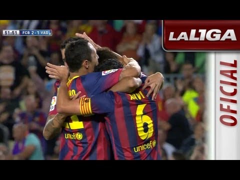 Gol de Xavi (2-1) en el FC Barcelona - Real Valladolid - HD