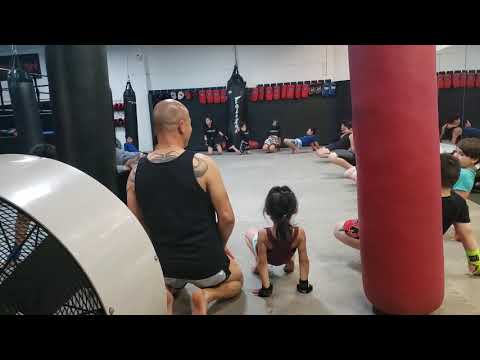 Warming up at Warman Muay Thai