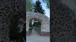 Jackson Hole Town Square Antler Arches #jackson #wyoming
