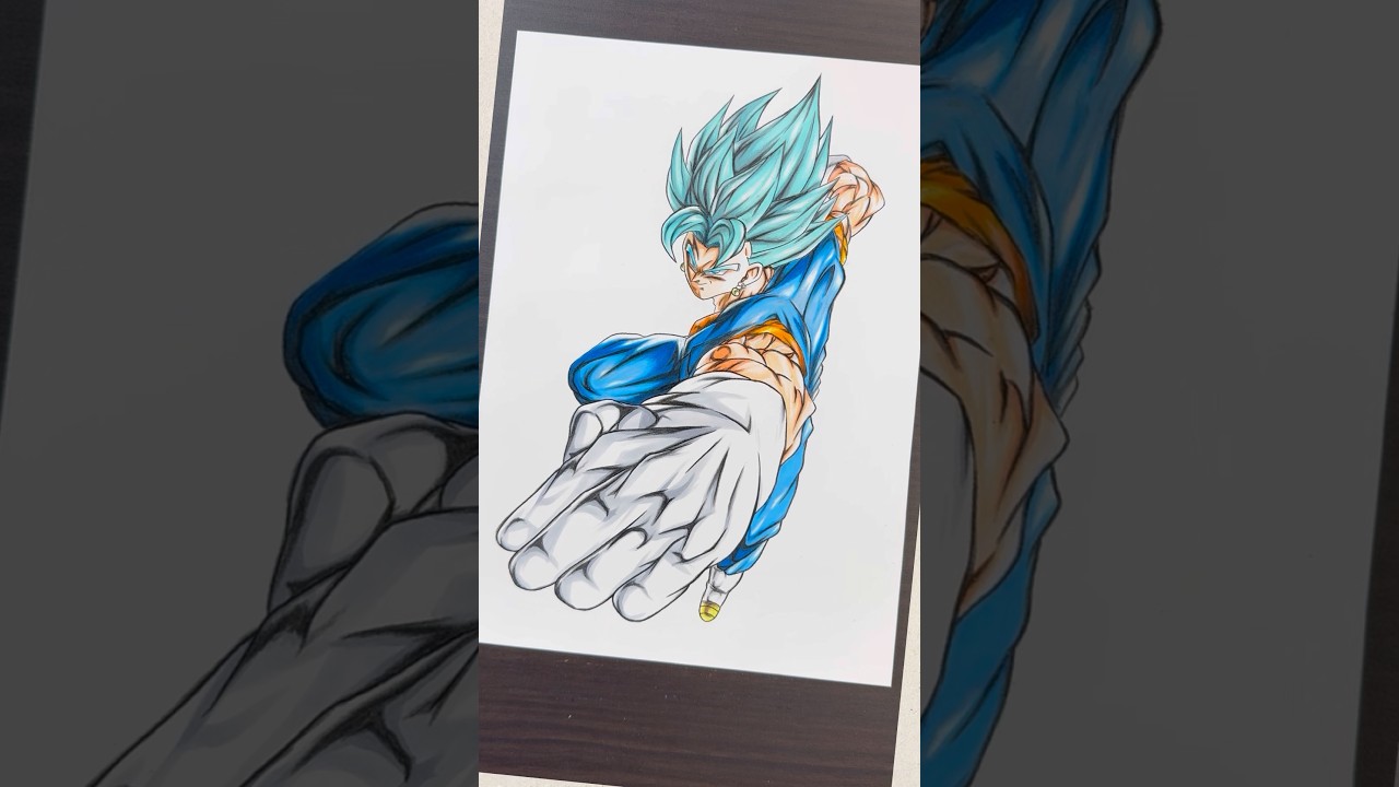 【ドラゴンボール】ベジットの絵に色を塗ってみました‼️ I tried coloring a picture of Vegito‼️#shorts