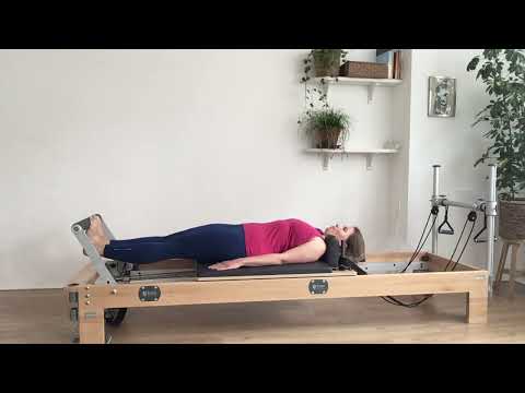 Pilates Footwork on the reformer with classical music