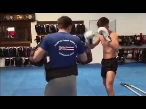 George Jarvis UK Muay Thai Phenom Slick Pad Work Highlight #1