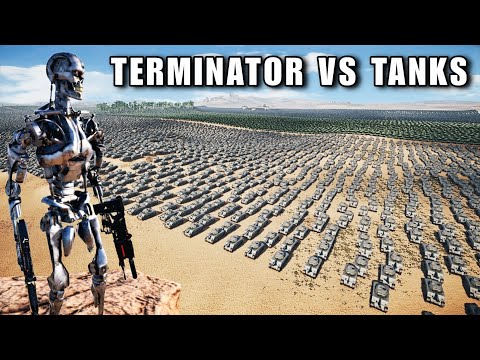 7000 TERMINATOR(T800) VS 70,000 TANKS | Ultimate Epic Battle Simulator 2 | UEBS 2