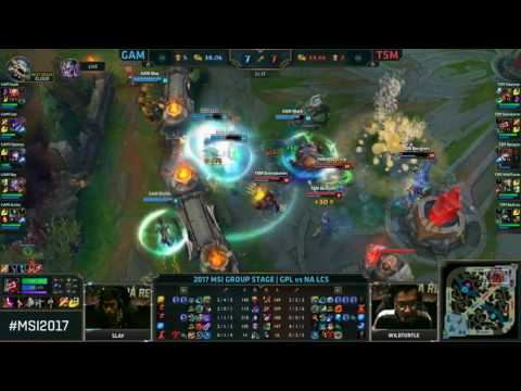 TSM vs GAM Highlights - MSI 2017- Day 1 Group Stage - Team Solo Mid vs Gigabyte Marines