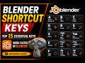 Blender Shortcut Keys For Beginners Top 15 Essential Keys Learn Blender Fast Blender Keys