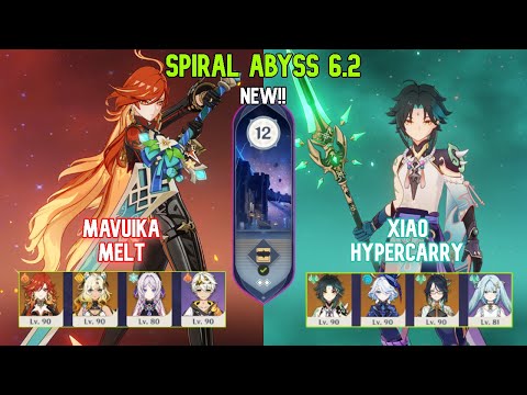 C0 Mavuika Melt & C0 Xiao Hypercarry | Spiral Abyss Floor 12 | Genshin Impact Luna 6.2