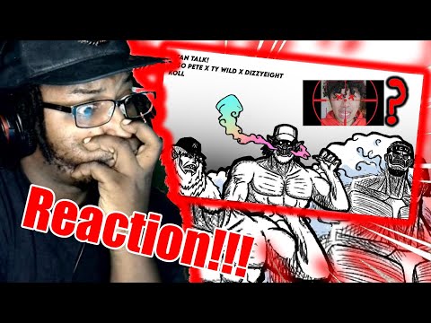 PE$O PETE x TY WILD x DIZZYEIGHT - TITAN TALK! (OFFICIAL LYRIC VIDEO) [ATTACK ON TITAN] DB Reaction