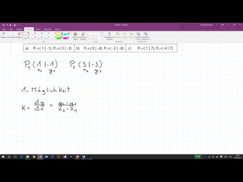 Lineare Funktionen - Funktionsterm aufstellen mit zwei Punkten