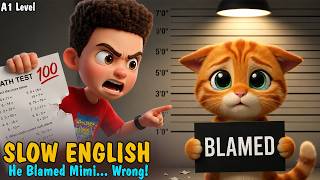 He Blamed Mimi... Wrong! | Easy English Story | Slow English for Beginners